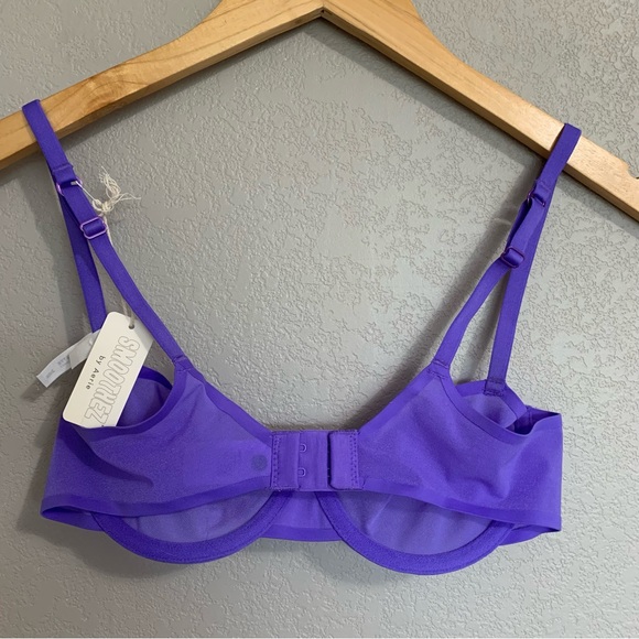 Smoothez by Aerie Size 34B Purple Unlined Sheer Mesh Underwire Bra NWT - Picture 5 of 13